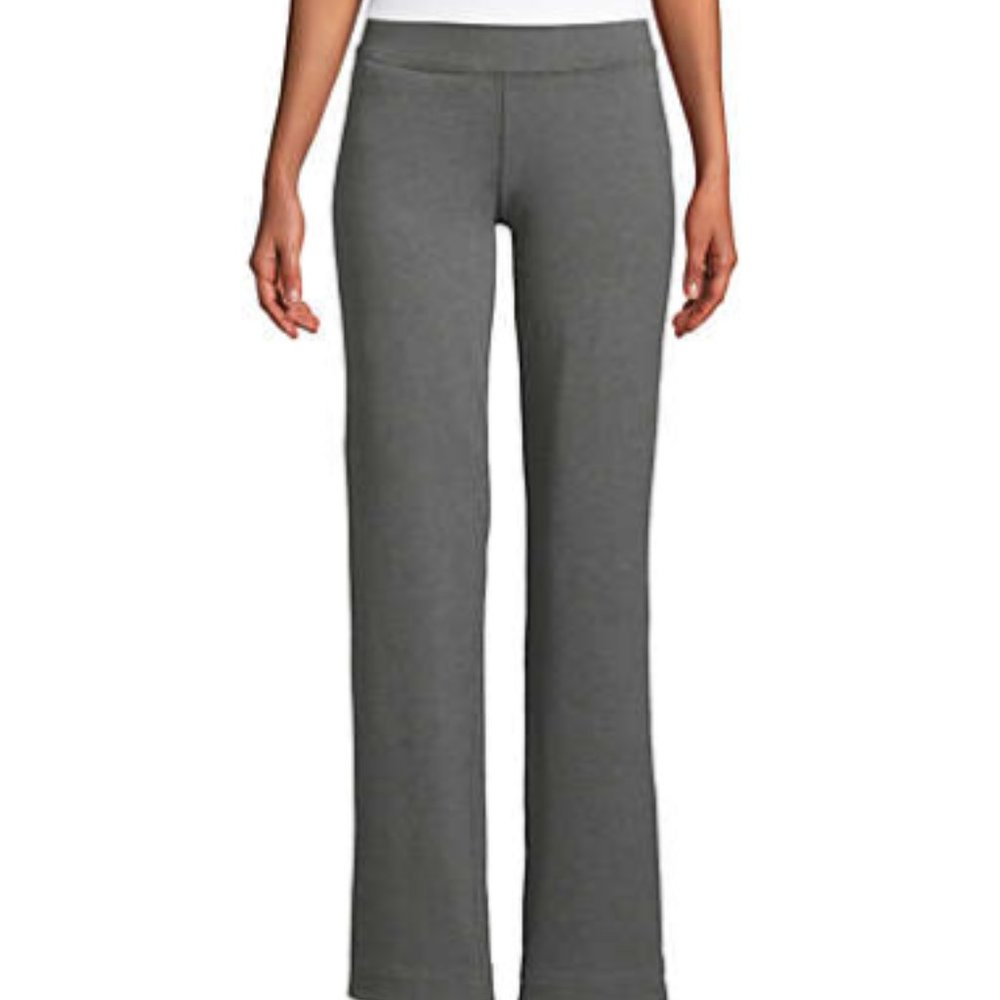 Lands End Starfish Straight Leg Pull On Pants Gray